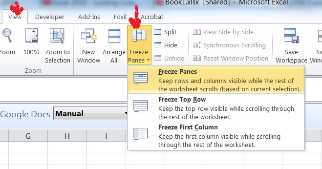 how to freeze 2nd row in excel